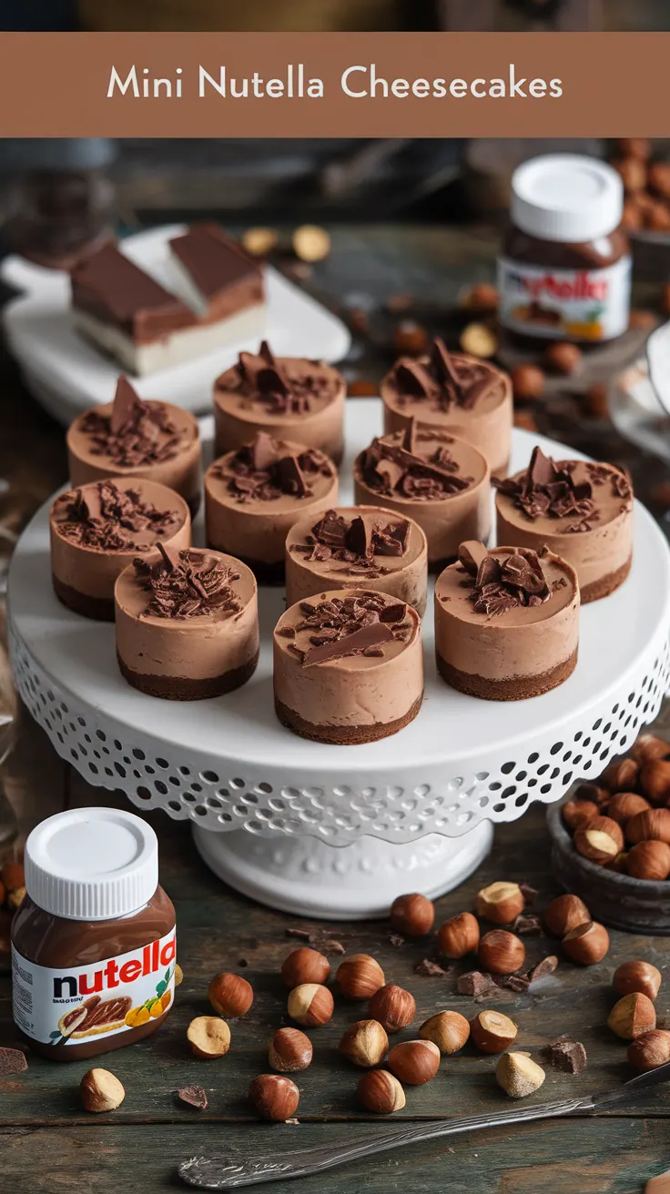 Mini Nutella Cheesecakes
