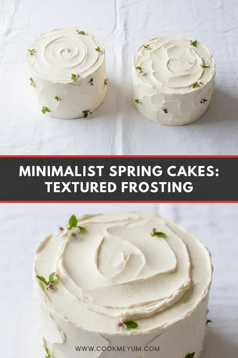 Minimalist Spring Cakes: Textured Frosting