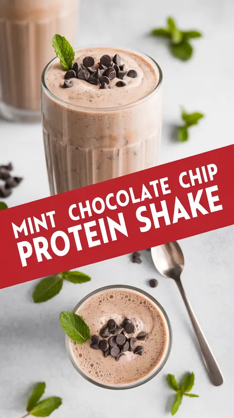 Mint Chocolate Chip Protein Shake