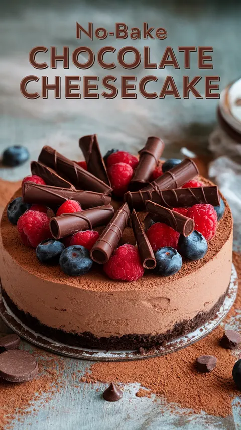 No-Bake Chocolate Cheesecake