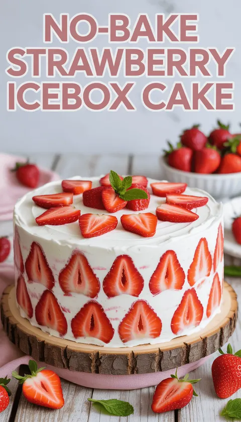 No-Bake Strawberry Icebox Cake – The Perfect Summer Dessert!