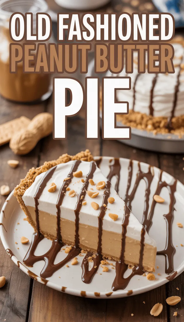 Old Fashioned Peanut Butter Pie – Creamy, Dreamy Delight!