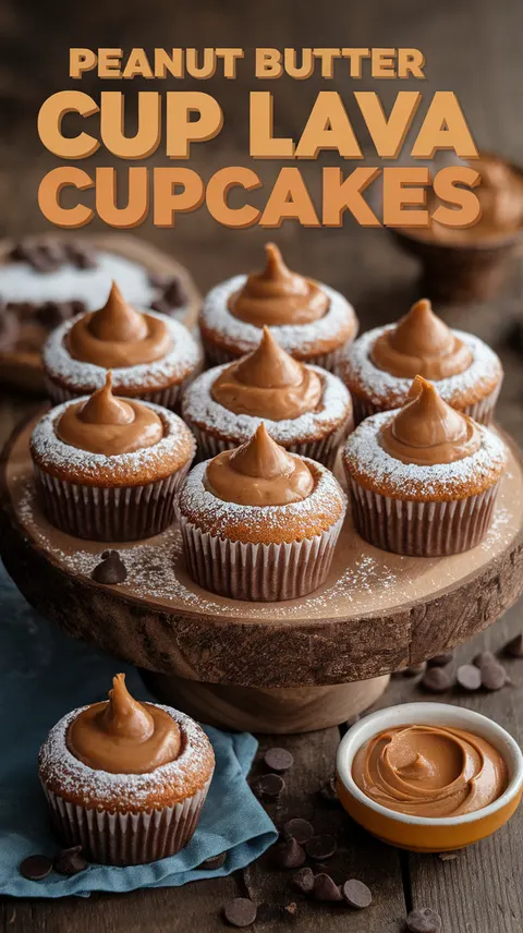 Peanut Butter Cup Lava Cupcakes