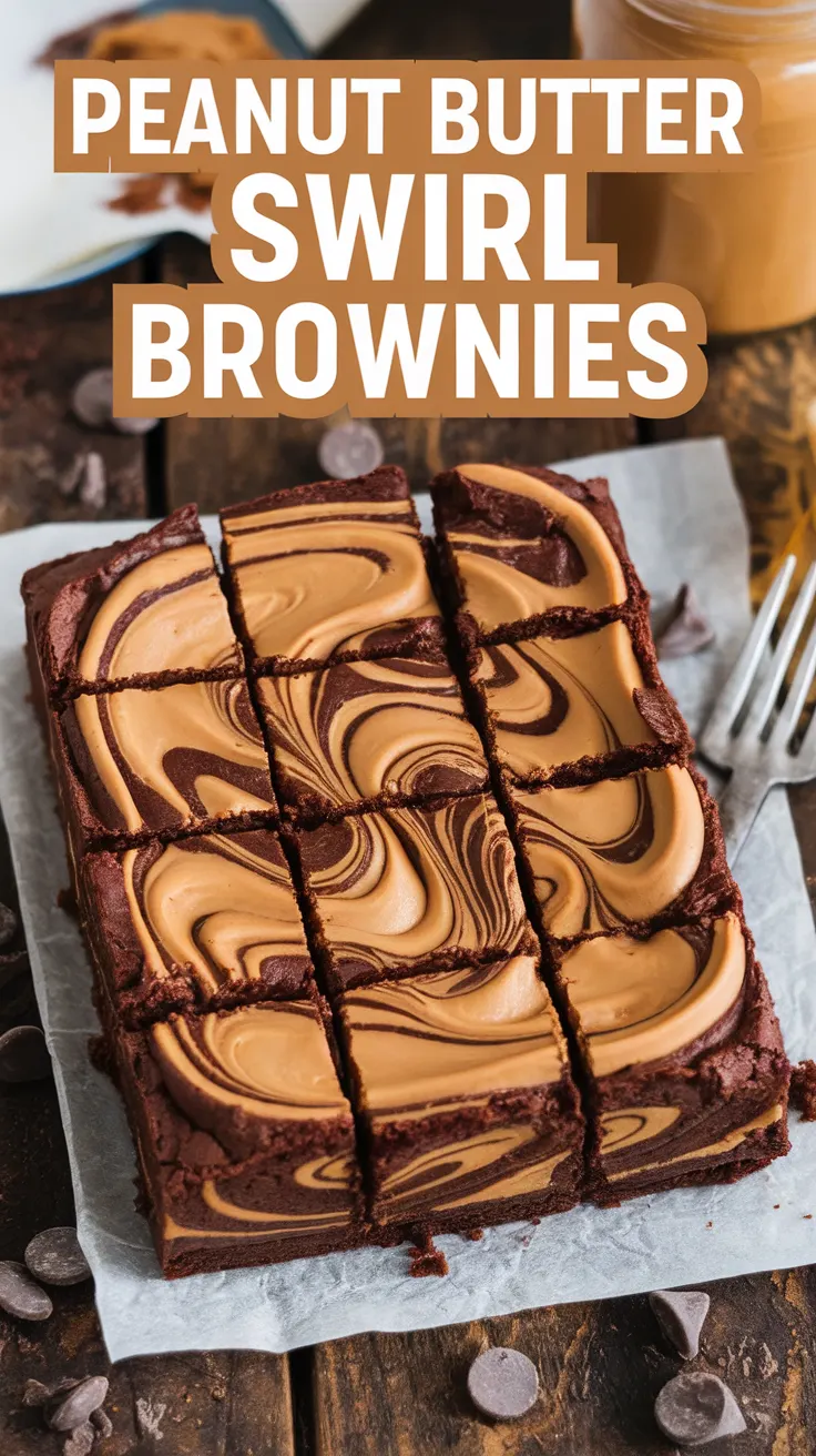 Peanut Butter Swirl Brownies