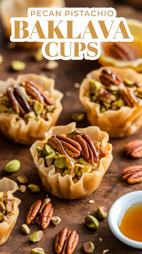Pecan Pistachio Baklava Cups