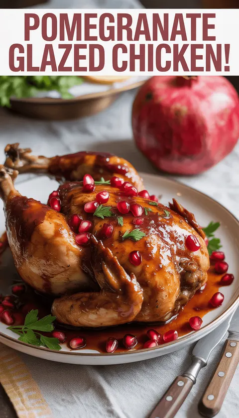 Pomegranate Glazed Chicken – Sweet, Sticky & Irresistible!