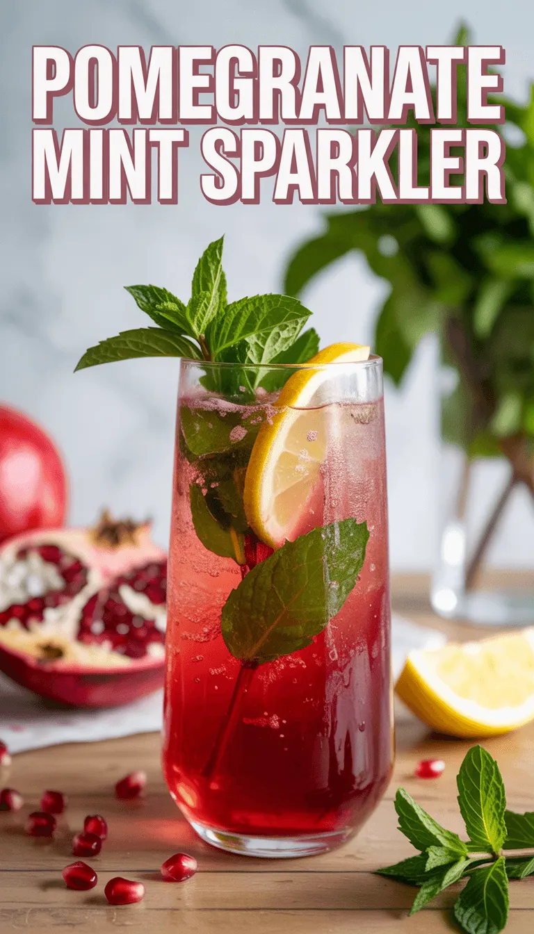 Pomegranate Mint Sparkler – Refreshingly Delicious!