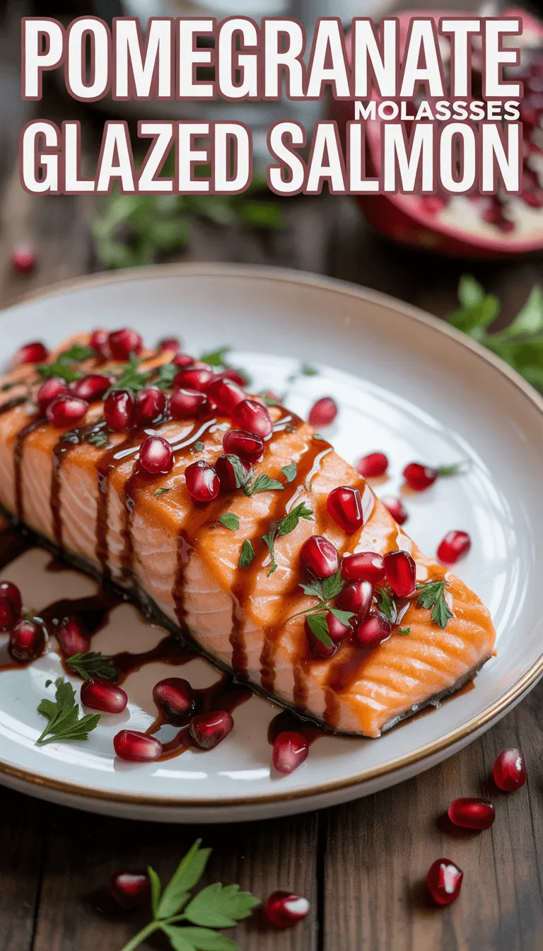 Pomegranate Molasses Glazed Salmon – Sweet, Tangy, and Succulent!