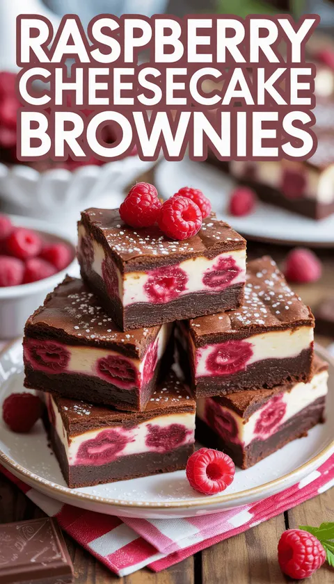 Raspberry Cheesecake Brownies – Creamy & Decadent!