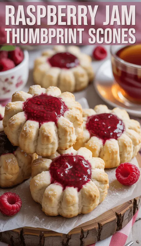 Raspberry Jam Thumbprint Scones