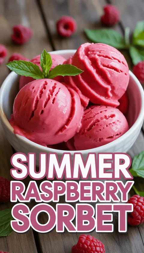 Refreshing Raspberry Sorbet – A Simple Summer Delight!