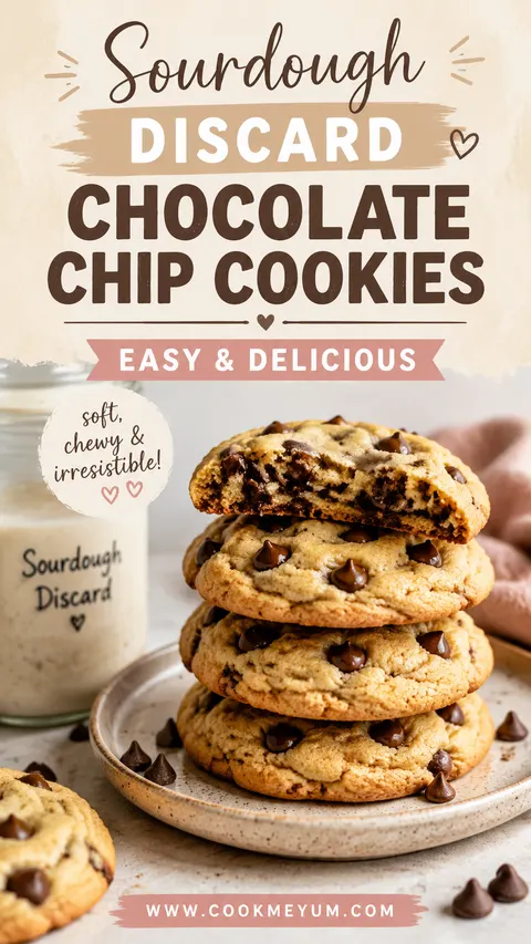 Sourdough Discard Chocolate Chip Cookies – Easy & Delicious