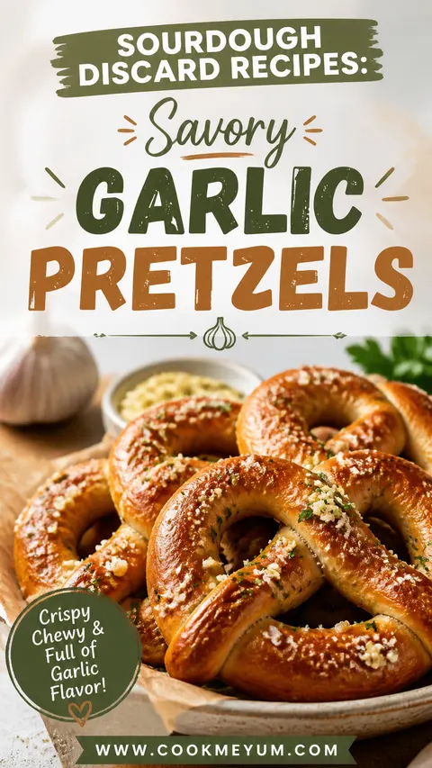 Sourdough Discard Recipes: Savory Garlic Pretzels
