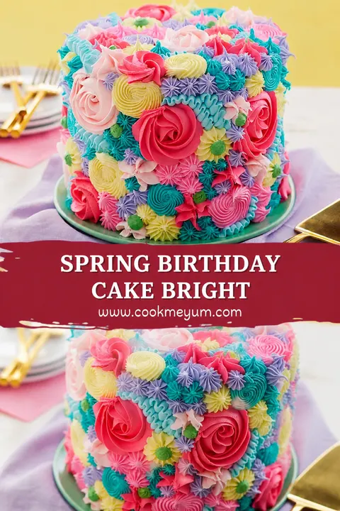 Spring Birthday Cake Bright – Perfect for Celebrations