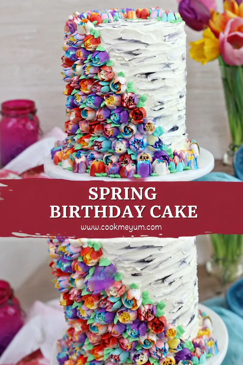 Spring Birthday Cake Indulgent – Chocolate Ganache Drip