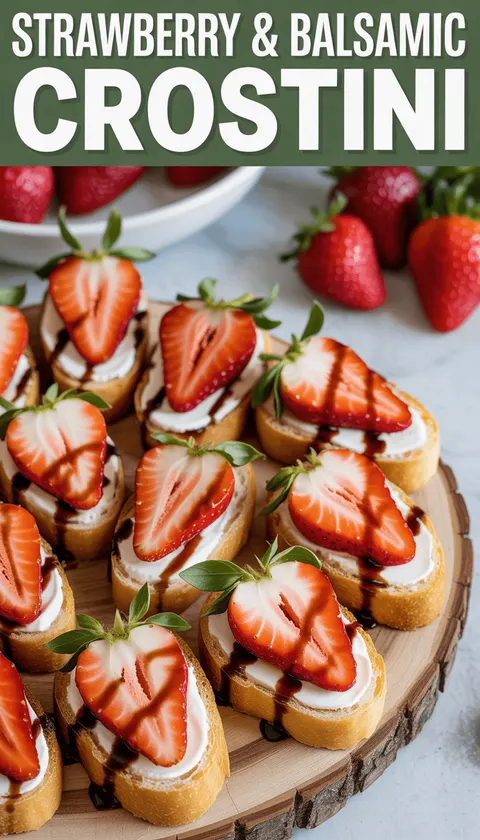Strawberry & Balsamic Crostini – A Sweet & Savory Delight!