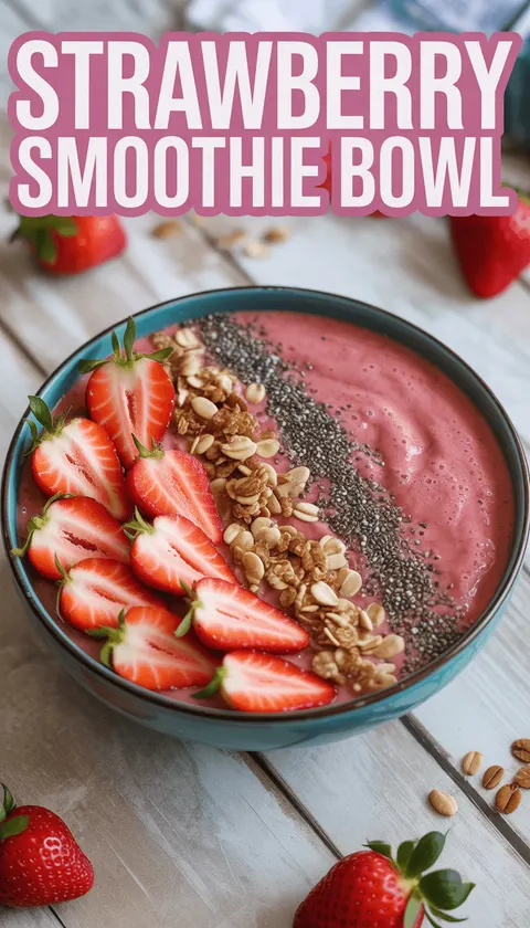 Strawberry Smoothie Bowl with Coconut