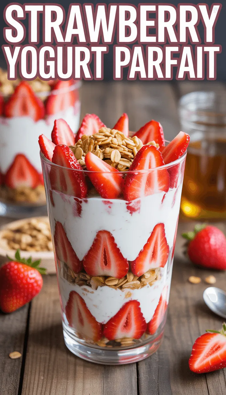 Strawberry Yogurt Parfait with Granola