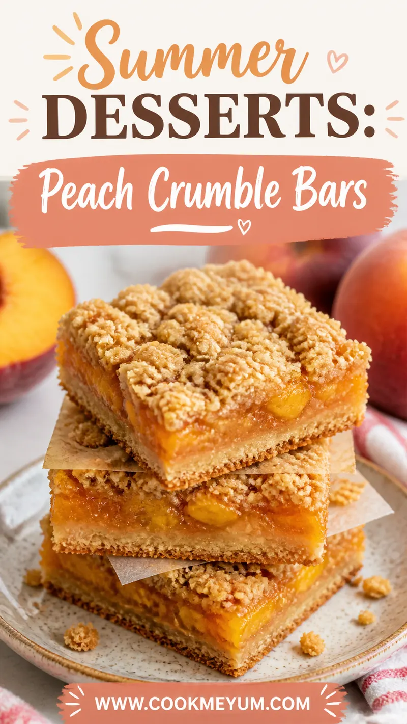Summer Desserts: Peach Crumble Bars