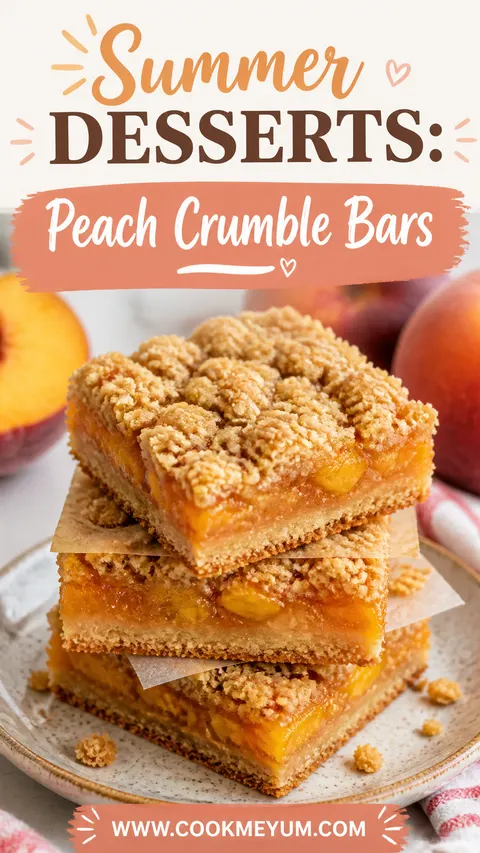 Summer Desserts: Peach Crumble Bars