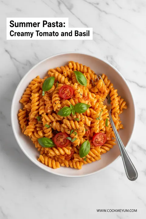 Summer Pasta: Creamy Tomato and Basil