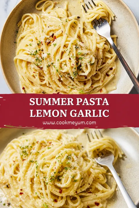 Summer Pasta Lemon Garlic – Ready in 20 Min