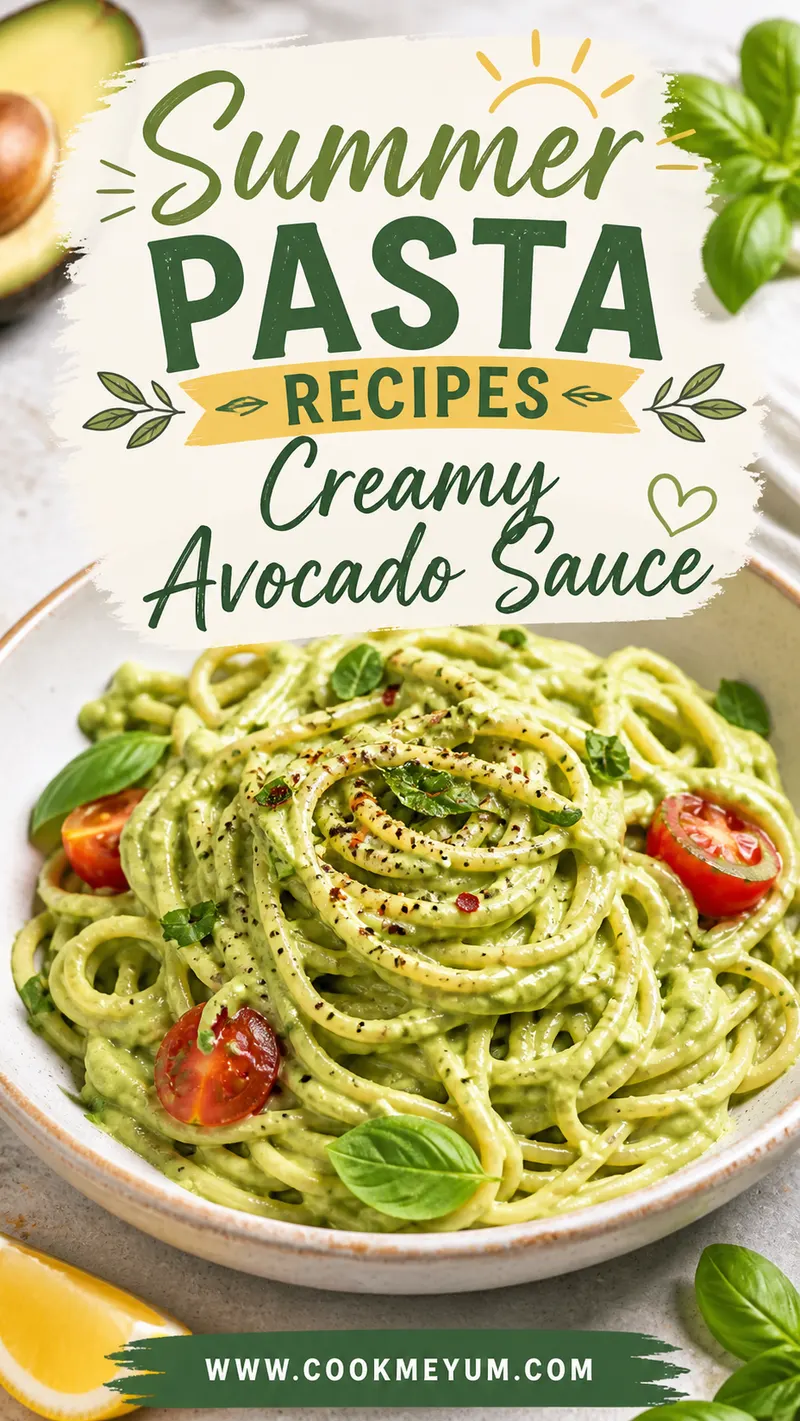 Summer Pasta Recipes: Creamy Avocado Sauce