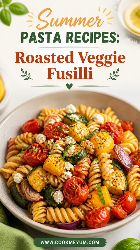 Summer Pasta Recipes: Roasted Veggie Fusilli