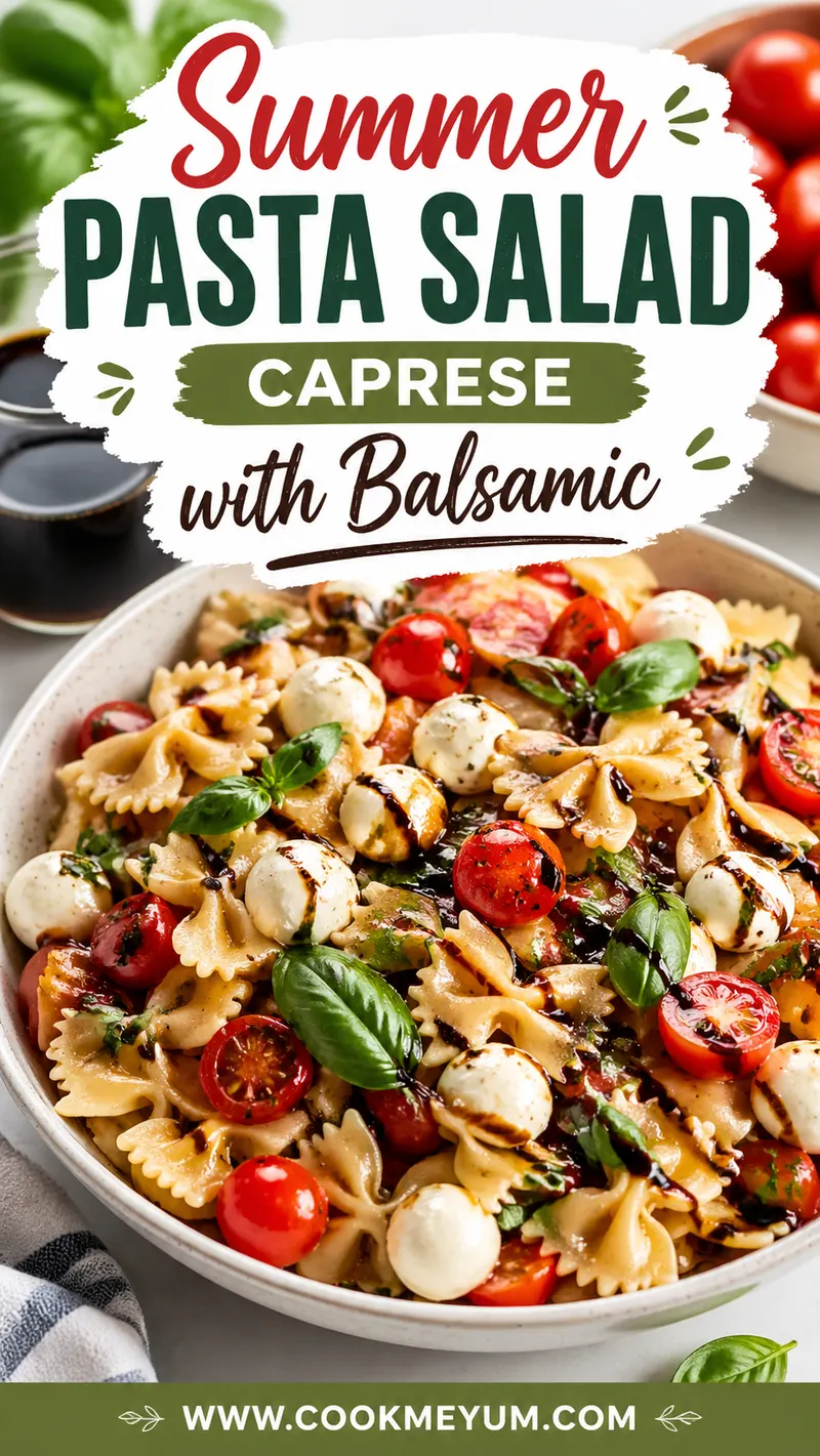 Summer Pasta Salad: Caprese with Balsamic