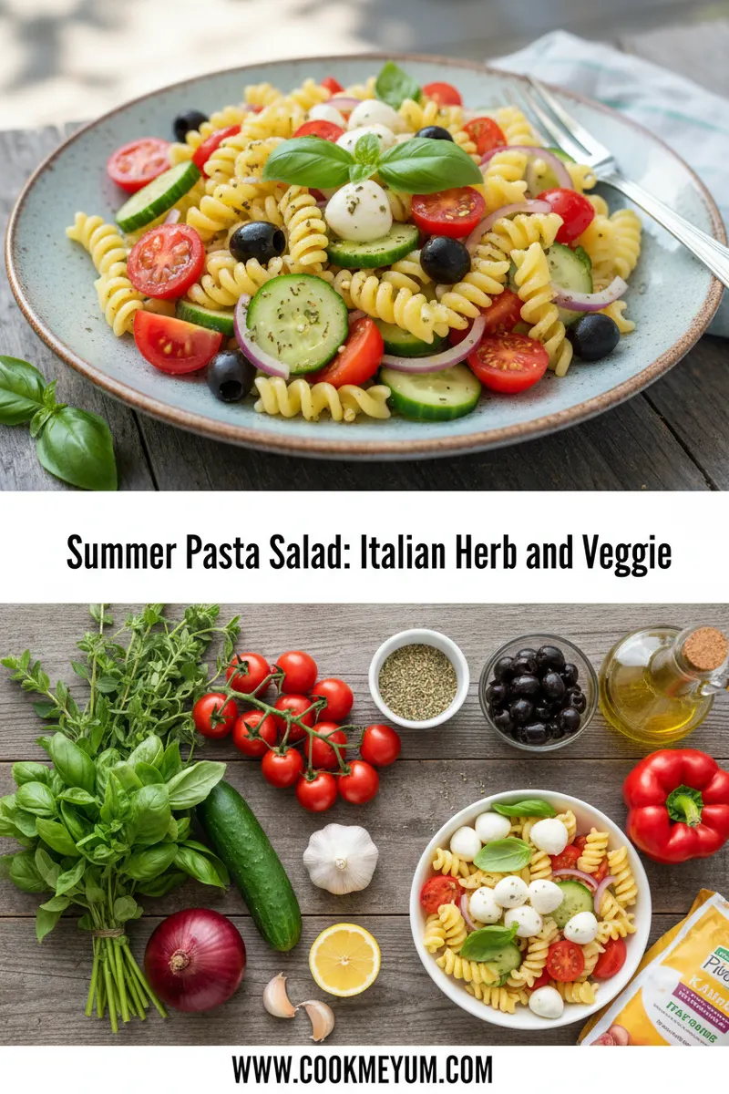 Summer Pasta Salad: Italian Herb and Veggie