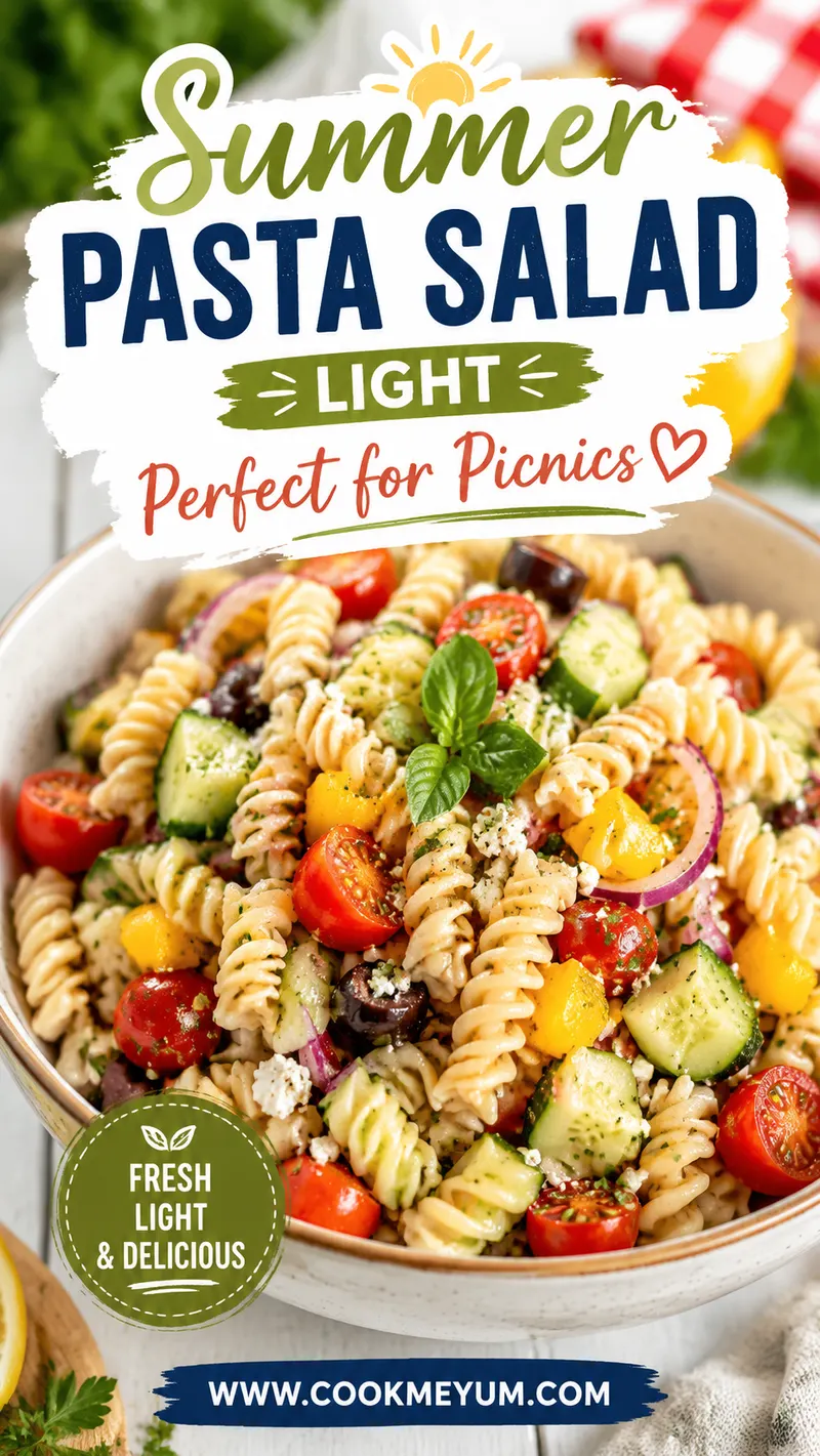 Summer Pasta Salad Light – Perfect for Picnics