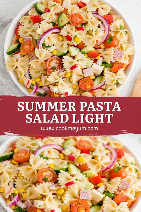 Summer Pasta Salad Light – Ready in 15 Min