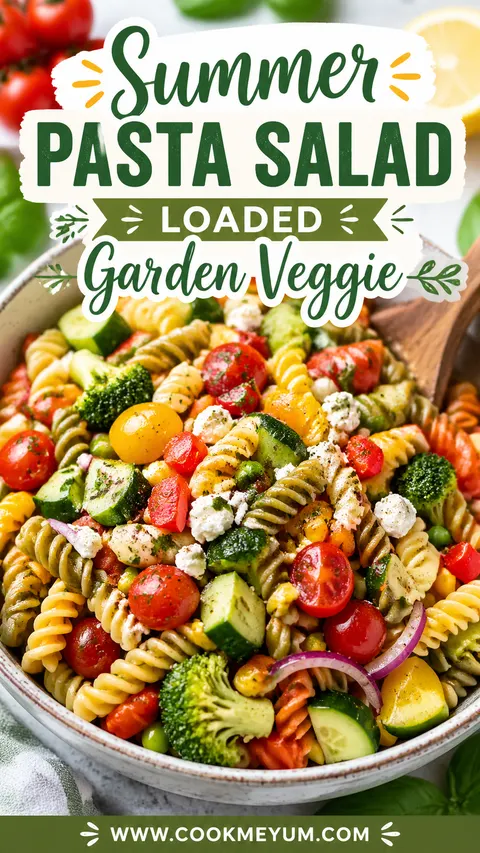 Summer Pasta Salad: Loaded Garden Veggie