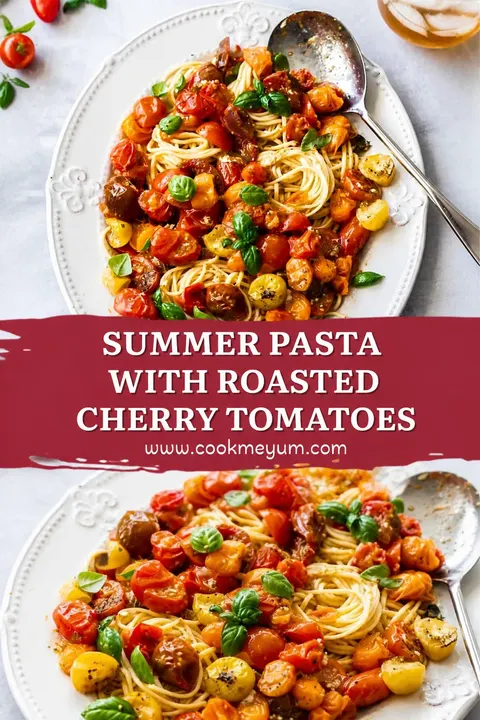 Summer Pasta with Roasted Cherry Tomatoes – Quick & Light