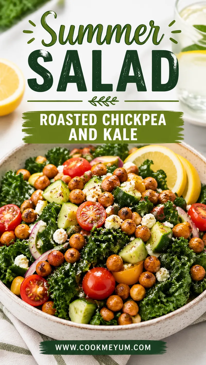 Summer Salad: Roasted Chickpea and Kale