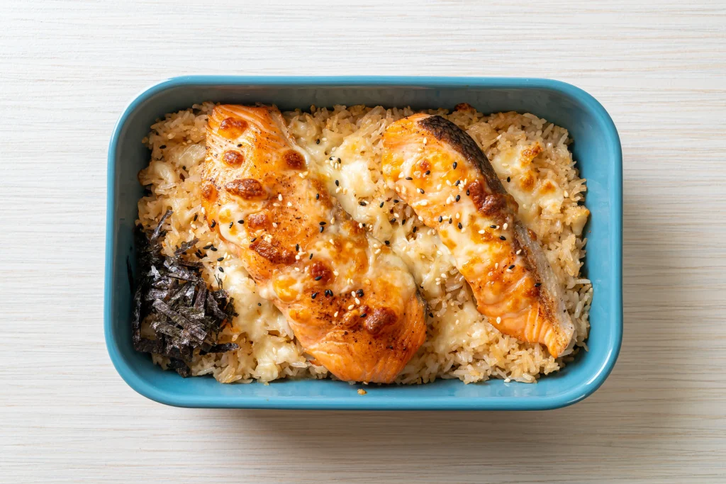 Rice Salmon Bake