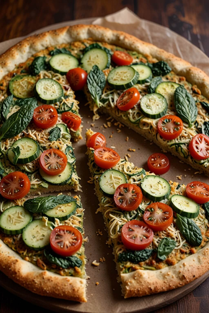 Healthy Zucchini and Oatmeal Pizza Crust