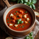 Slow Cooker Tomato Basil Soup Recipe