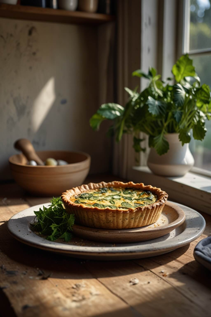 Zucchini and Goat Cheese Crustless Quiche Recipe