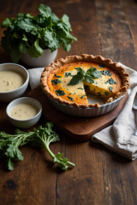 Sweet Potato Crust Quiche with Swiss Chard and Cashew Cream