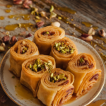 Baklava Rolls with Mixed Nuts