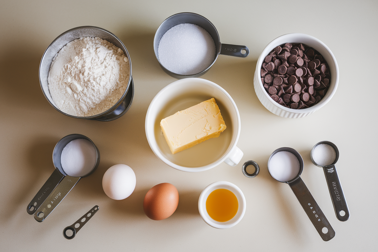 Easy Chocolate Chip Cookies Ingredients