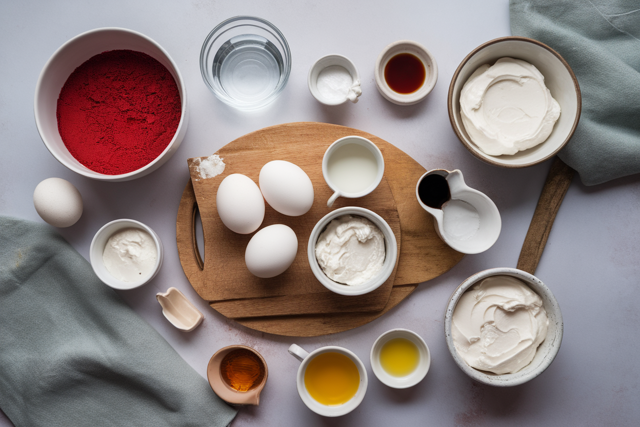 Easy Red Velvet Cheesecake Ingredients
