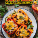 Stuffed Peppers with Rice, Beans, and Corn