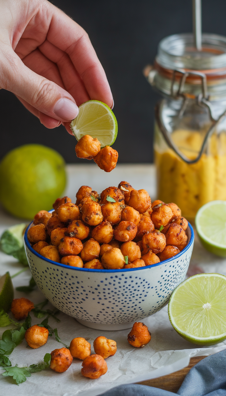 Chili-Lime Crispy Chickpeas