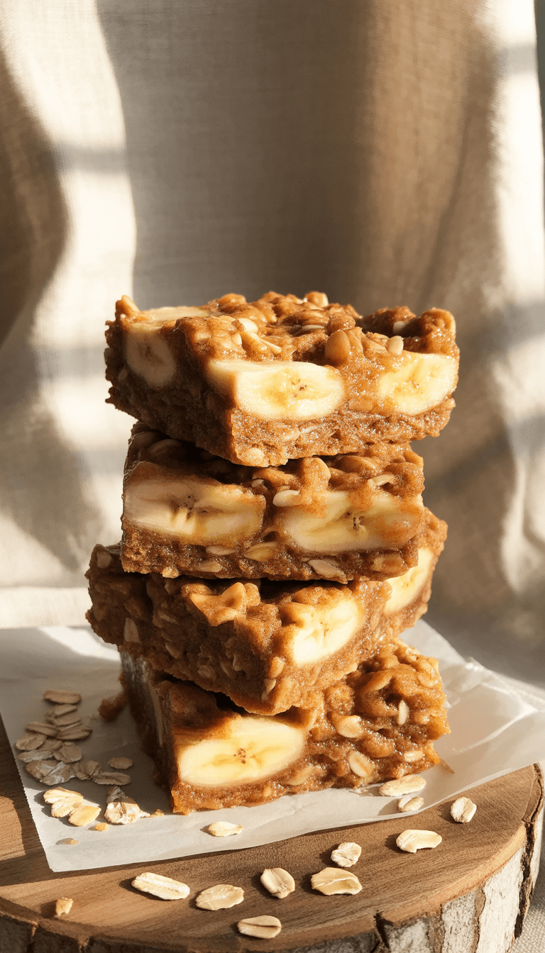 Banana and Honey Oat Bars