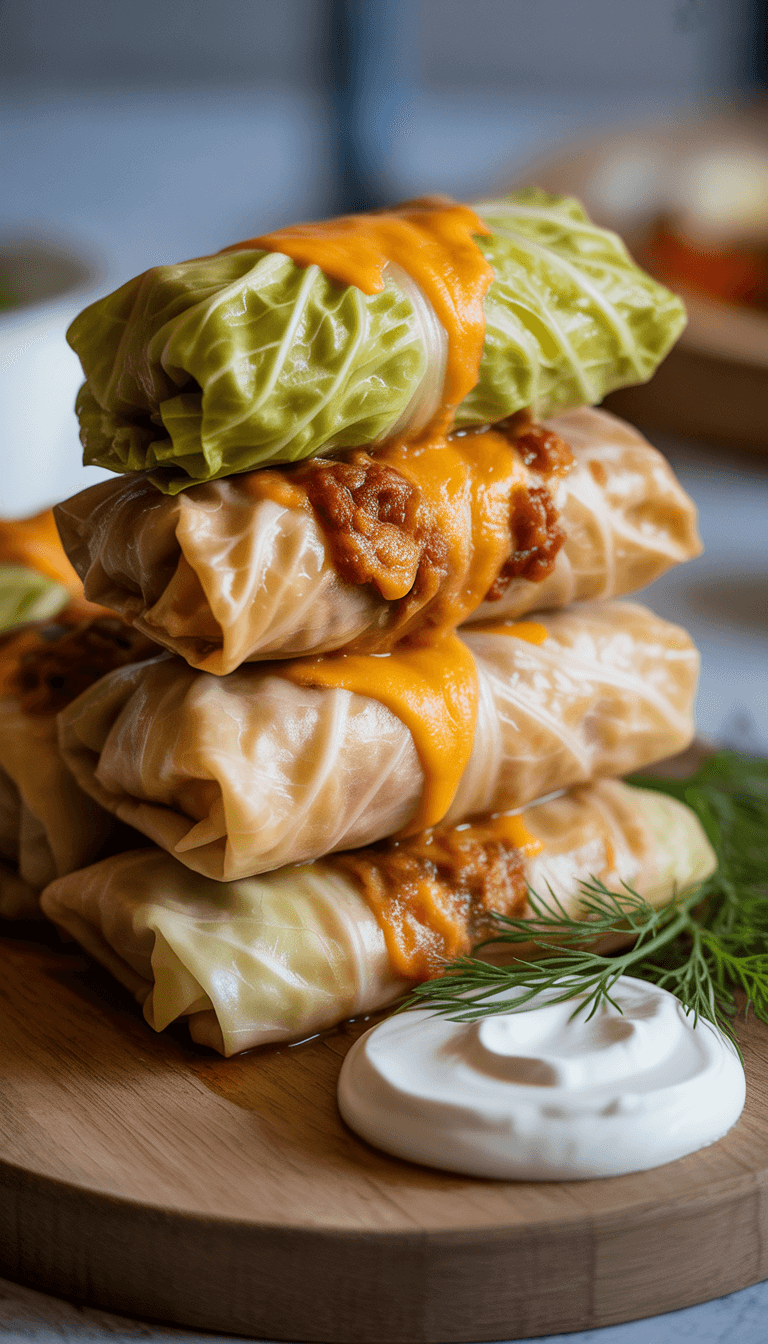 Cabbage Rolls with Extra Cheese