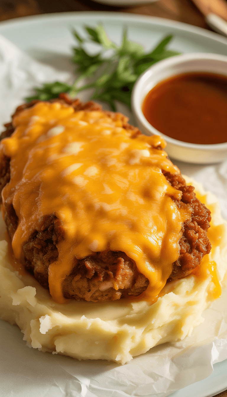 Chicken Fried Steak with Extra Cheese