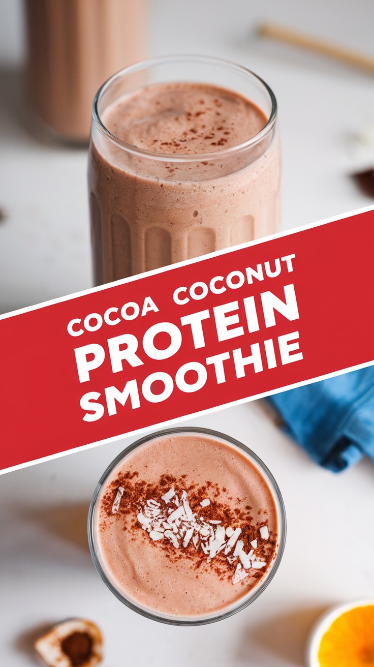 Cocoa Coconut Protein Smoothie