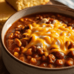 Cornbread and Chili with Extra Cheese